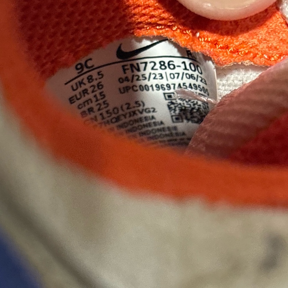 Nike Air Max 1 SE GS 'Everything You Need" FN7286-100 White Blue Youth Boys 9C - Picture 9 of 9